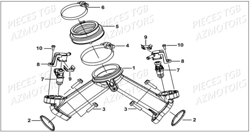 Admission Air AZMOTORS Pieces TGB BLADE 1000 LT SL (No Serie RFCETTETA... Type ETT)

