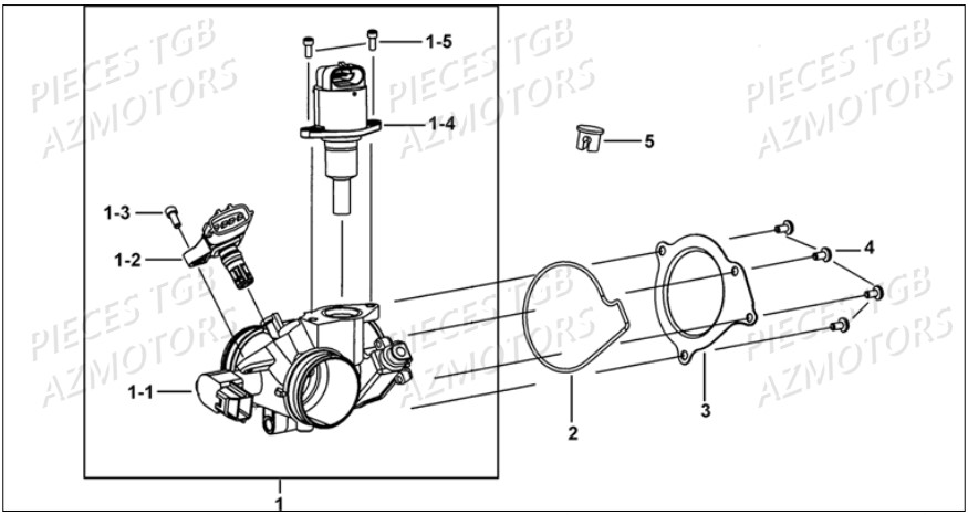 Debitmetre AZMOTORS Pieces TGB BLADE 1000 LT SL (No Serie RFCETTETA... Type ETT)

