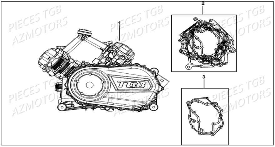 Moteur AZMOTORS Pieces TGB BLADE 1000 LT SL (No Serie RFCETTETA... Type ETT)

