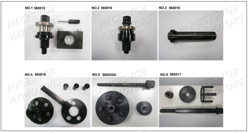 Outils 5 AZMOTORS Pieces TGB BLADE 1000 LT SL (No Serie RFCETTETA... Type ETT)

