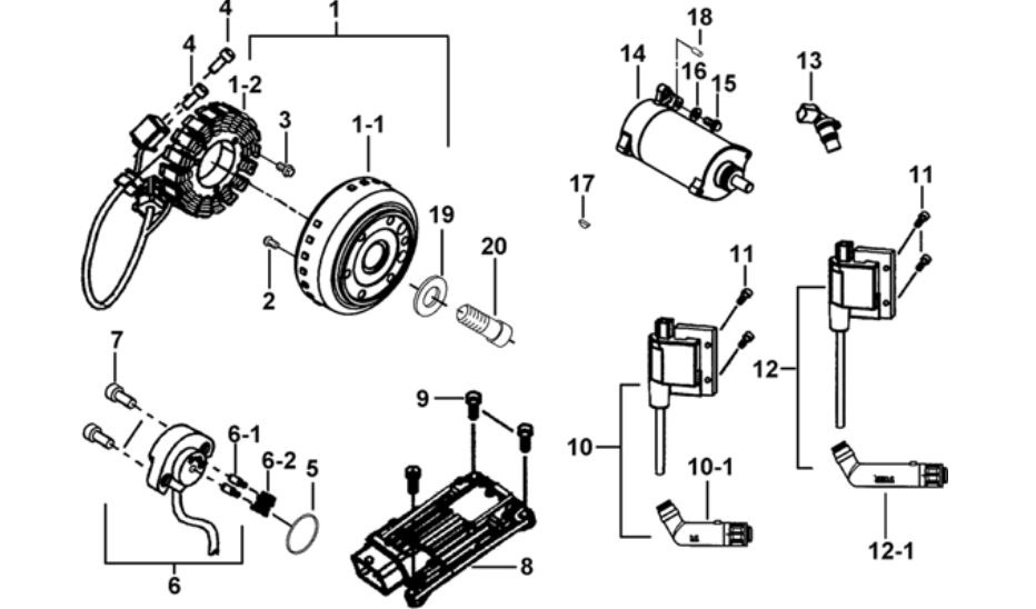 Systeme Electrique AZMOTORS Pieces TGB BLADE 1000 LT SL (No Serie RFCETTETA... Type ETT)

