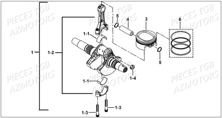 Vilebrequin AZMOTORS Pieces TGB BLADE 1000 LT SL (No Serie RFCETTETA... Type ETT)


