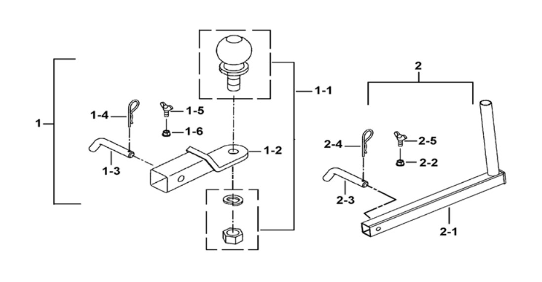 Attelage Option TGB Pieces TGB BLADE 400/425 (Concerne les No serie RFCFBEFBA..type FBE)