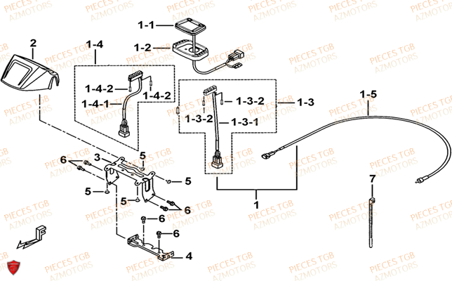 Compteur TGB Pieces TGB BLADE 400/425 (Concerne les No serie RFCFBEFBA..type FBE)