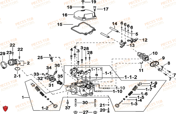 ARBRE A CAMES 425 TGB-925254 Pièces détachées d'origine