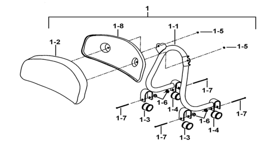 Dosseret Option TGB Pieces TGB BLADE 400/425 (Concerne les No serie RFCFBEFBA..type FBE)