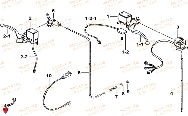 Maitre Cylindre TGB Pieces TGB BLADE 400/425 (Concerne les No serie RFCFBEFBA..type FBE)