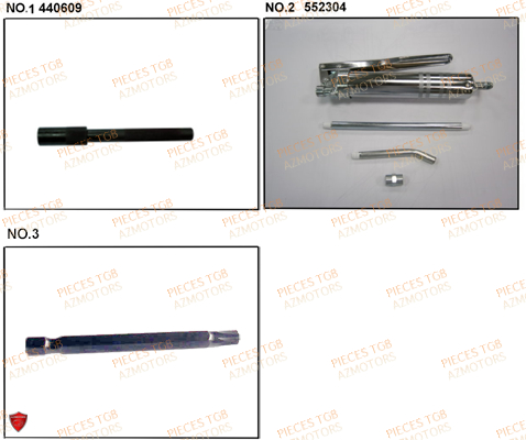 Outils 5 TGB Pieces TGB BLADE 400/425 (Concerne les No serie RFCFBEFBA..type FBE)