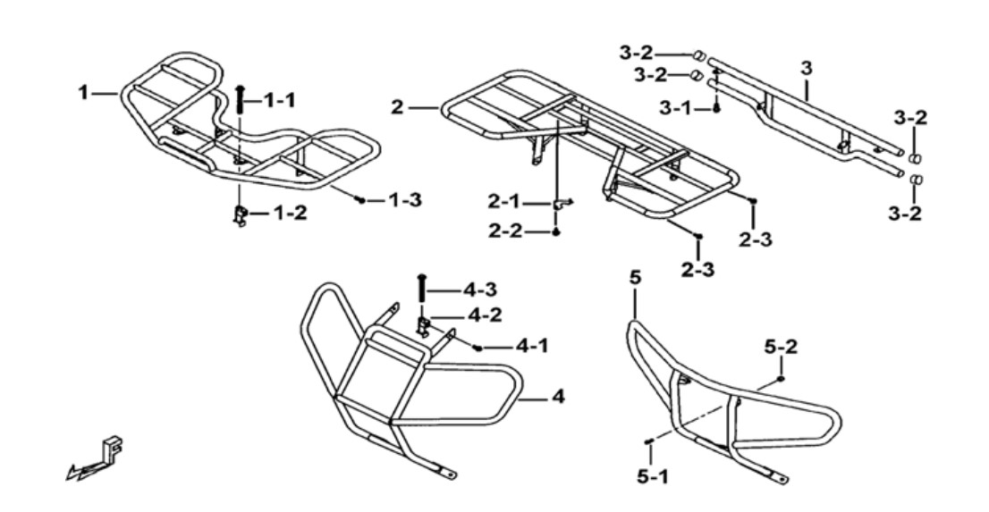 Porte Bagages Option TGB Pieces TGB BLADE 400/425 (Concerne les No serie RFCFBEFBA..type FBE)
