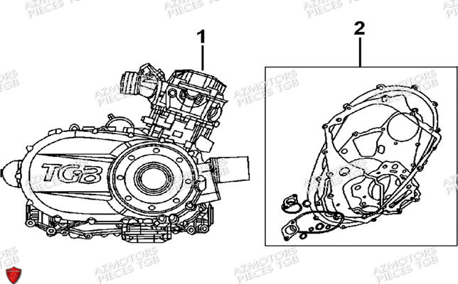 Moteur AZMOTORS Pieces TGB BLADE 470 SL (No Serie RFCFTGTBD...Type:FTG-HRE)