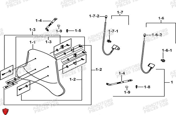 Pare Brise Option AZMOTORS Pieces TGB BLADE 470 SL (No Serie RFCFTGTBD...Type:FTG-HRE)