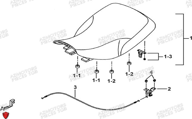 Selle AZMOTORS Pieces TGB BLADE 470 SL (No Serie RFCFTGTBD...Type:FTG-HRE)
