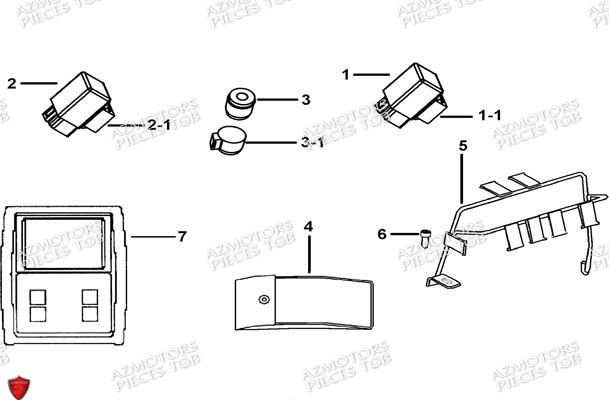 Supports AZMOTORS Pieces TGB BLADE 470 SL (No Serie RFCFTGTBD...Type:FTG-HRE)