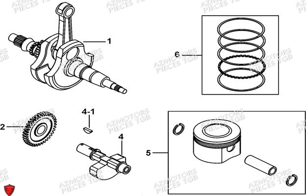 Vilebrequin AZMOTORS Pieces TGB BLADE 470 SL (No Serie RFCFTGTBD...Type:FTG-HRE)