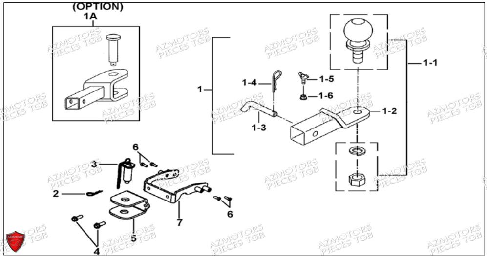 ATTELAGES OPTION AZMOTORS BLADE 500 SL CARBU