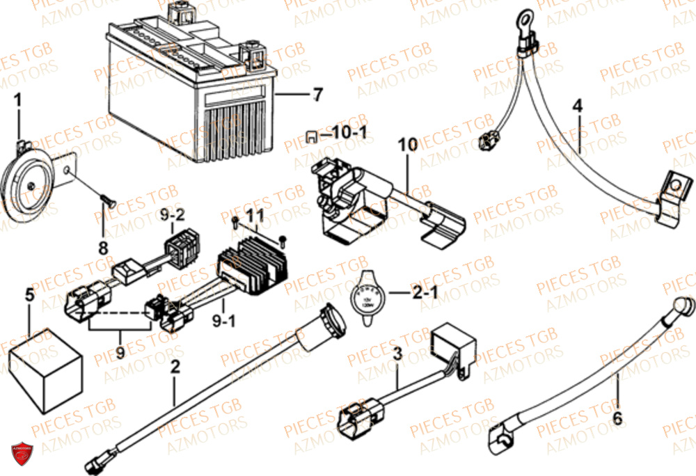 Composants Electrique TGB Pieces TGB BLADE 500 SL CARBU
(No serie RFCFBGFTL.... Type FTG-HD)