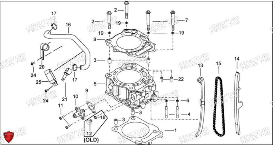 CYLINDRE AZMOTORS BLADE 500 SL CARBU