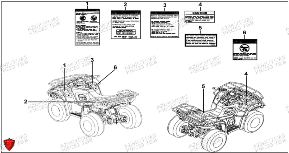 ETIQUETTES DE SECURITE AZMOTORS BLADE 500 SL CARBU