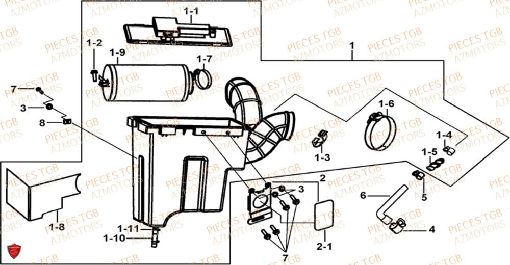 Filtre A Air TGB Pieces TGB BLADE 500 SL CARBU
(No serie RFCFBGFTL.... Type FTG-HD)
