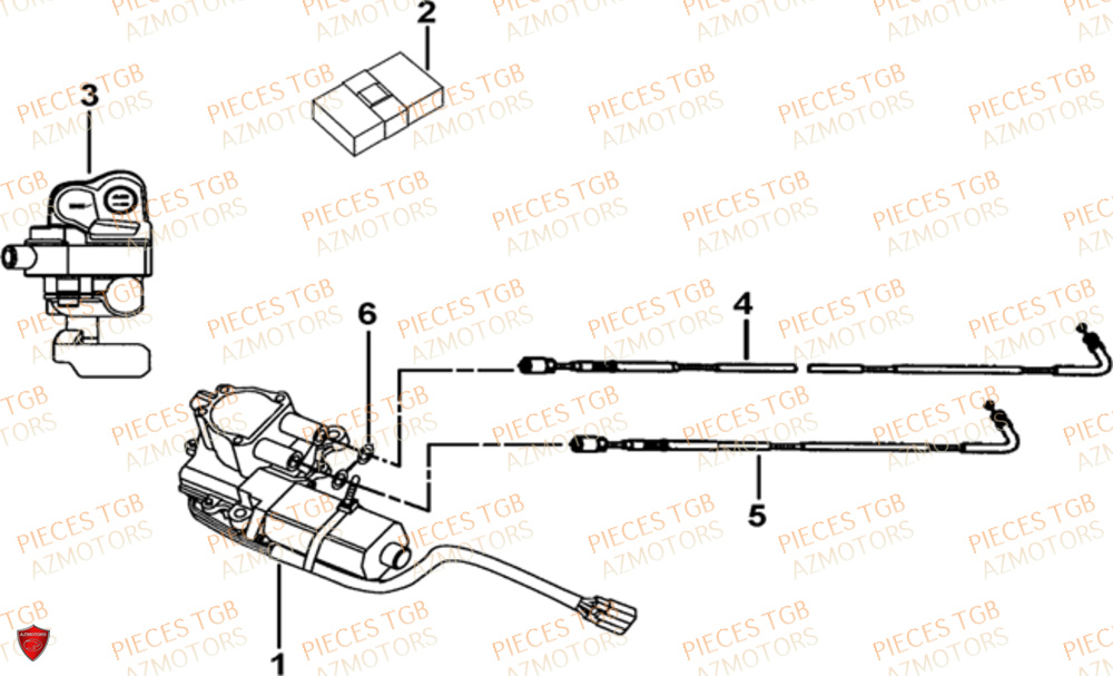 Moteur De Differentiel TGB Pieces TGB BLADE 500 SL CARBU
(No serie RFCFBGFTL.... Type FTG-HD)