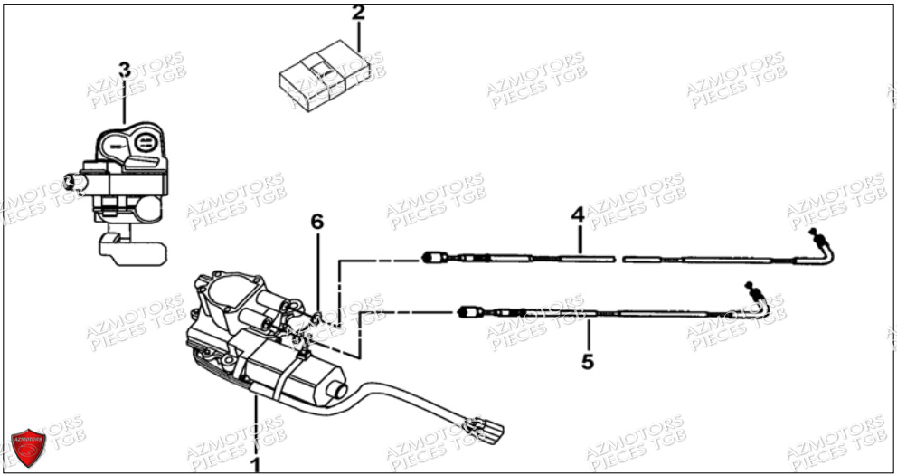 Moteur De Differentiel TGB Pieces TGB BLADE 500 SL CARBU
(No serie RFCFBGFTL.... Type FTG-HD)