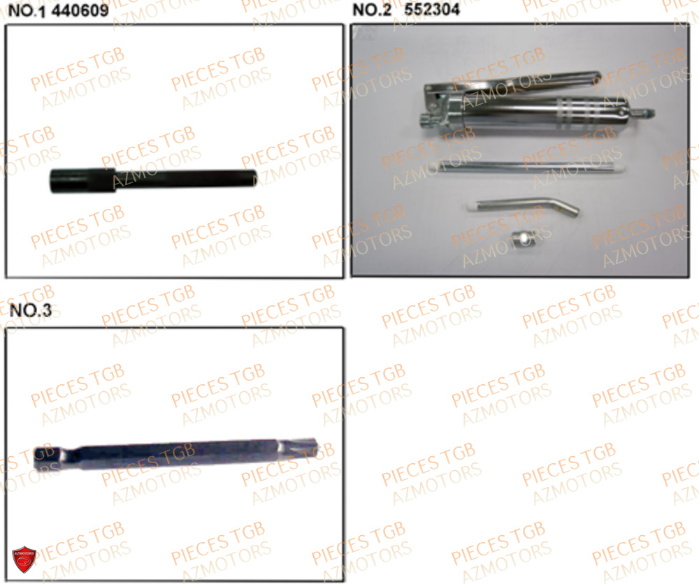 Outils 5 TGB Pieces TGB BLADE 500 SL CARBU
(No serie RFCFBGFTL.... Type FTG-HD)