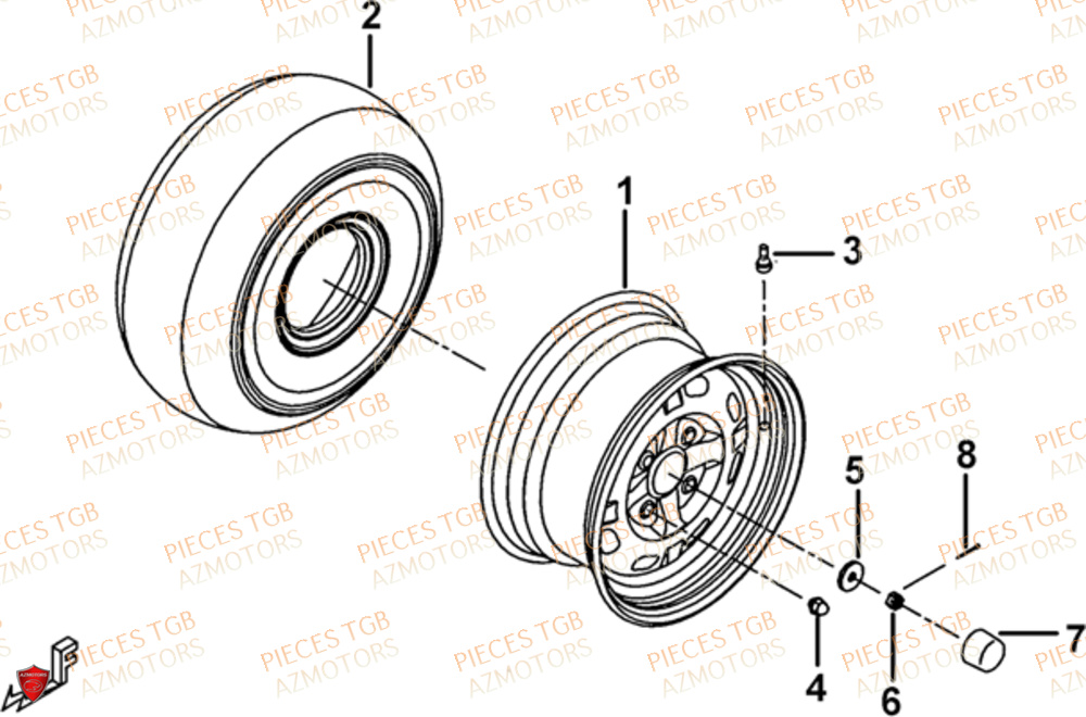 Roues Avant TGB Pieces TGB BLADE 500 SL CARBU
(No serie RFCFBGFTL.... Type FTG-HD)