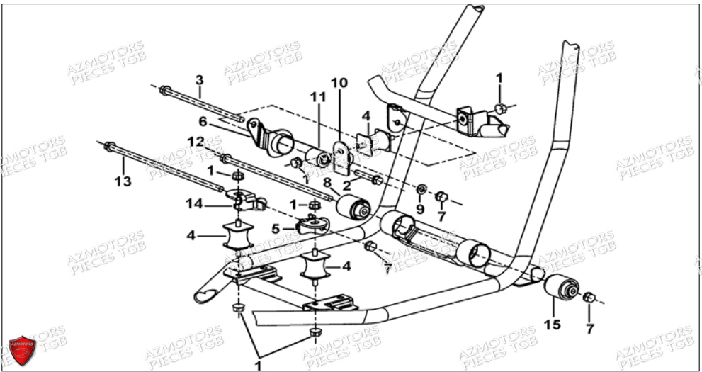 Supports Moteur AZMOTORS Pieces TGB BLADE 500 SL CARBU
(No serie RFCFBGFTL.... Type FTG-HD)