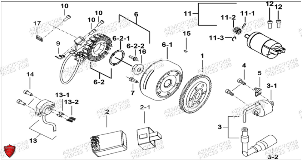 SYSTEME ELECTRIQUE 1 TGB BLADE 500 SL CARBU