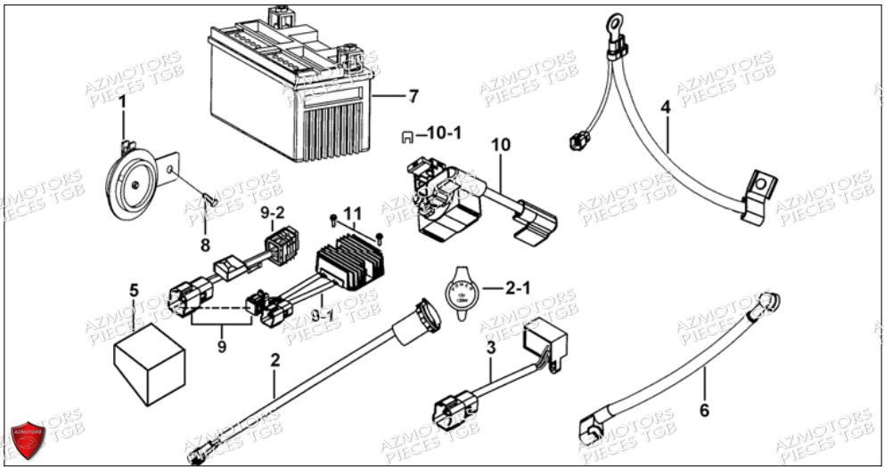 Systeme Electrique 3 AZMOTORS Pieces TGB BLADE 500 SL CARBU
(No serie RFCFBGFTL.... Type FTG-HD)