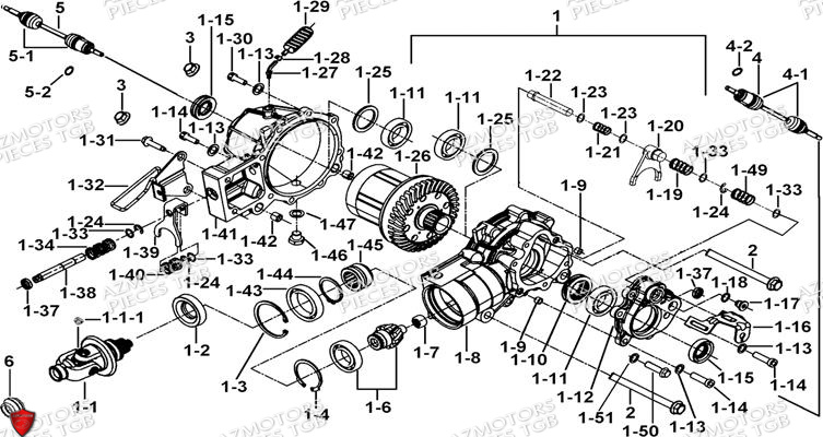 Blocage Differentiel Avant AZMOTORS Pieces TGB BLADE 500 SL EFI (No Serie RFCFTGTBB...Type: FTG-HDE)