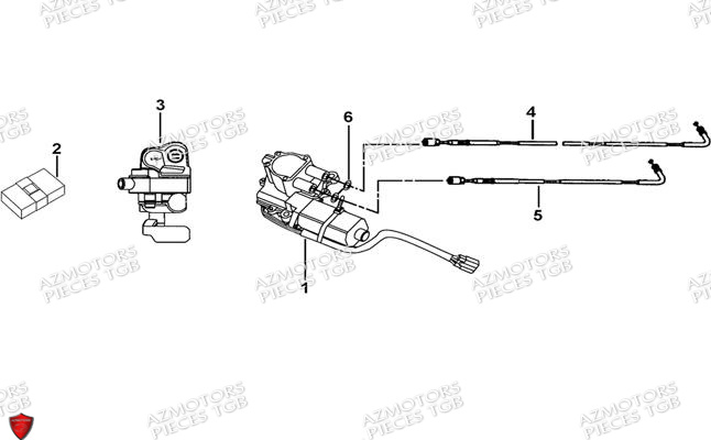 Moteur De Differentiel AZMOTORS Pieces TGB BLADE 500 SL EFI (No Serie RFCFTGTBB...Type: FTG-HDE)