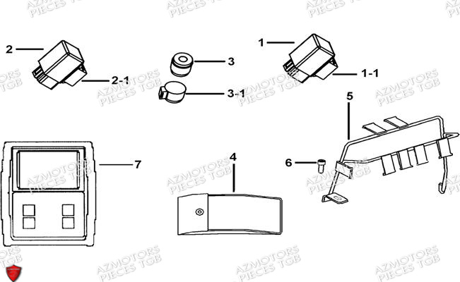 Supports AZMOTORS Pieces TGB BLADE 500 SL EFI (No Serie RFCFTGTBB...Type: FTG-HDE)
