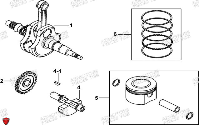 Vilebrequin AZMOTORS Pieces TGB BLADE 500 SL EFI (No Serie RFCFTGTBB...Type: FTG-HDE)