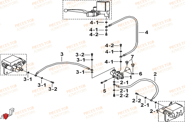 FREIN AVANT JUSQU AU No SERIE 017381 TGB BLADE 525 SE 4X4 16