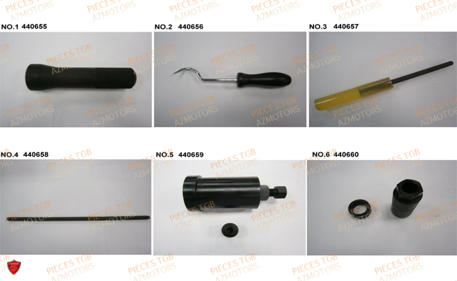 Outils 2 TGB Pieces BLADE 525 SE-FI 4X4 2016 (No Serie RFCFBGFTP...Type: FTG-HDE)