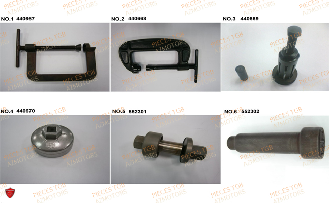 Outils 4 TGB Pieces BLADE 525 SE-FI 4X4 2016 (No Serie RFCFBGFTP...Type: FTG-HDE)