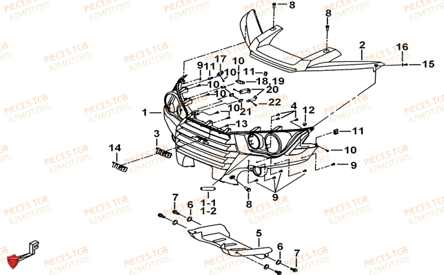 PARE CHOCS TGB BLADE 525 SE 4X4 16