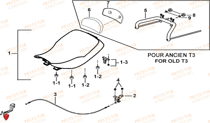 SELLE OPTION TGB BLADE 525 SE 4X4 16