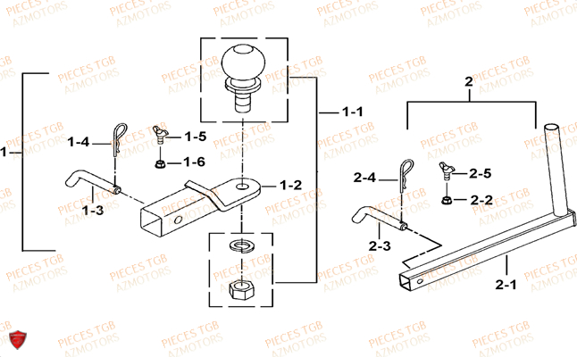 Attelage Option TGB Pieces BLADE 525 SE_FI (2012 - 2014) (No Serie RFCFBFFGE...Type: FBG-HFE)