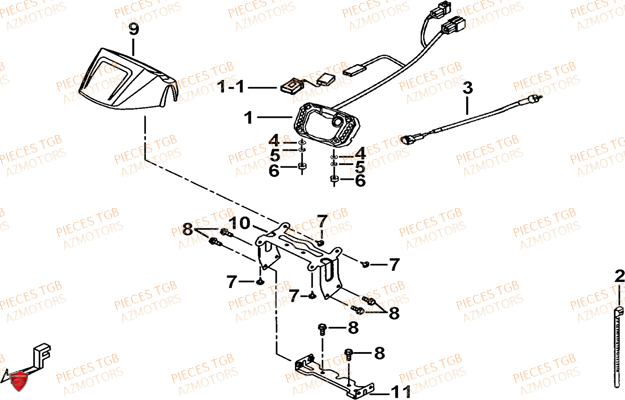 Compteur TGB Pieces BLADE 525 SE_FI (2012 - 2014) (No Serie RFCFBFFGE...Type: FBG-HFE)