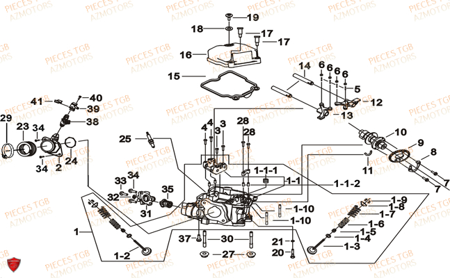 Culasse TGB Pieces BLADE 525 SE_FI (2012 - 2014) (No Serie RFCFBFFGE...Type: FBG-HFE)