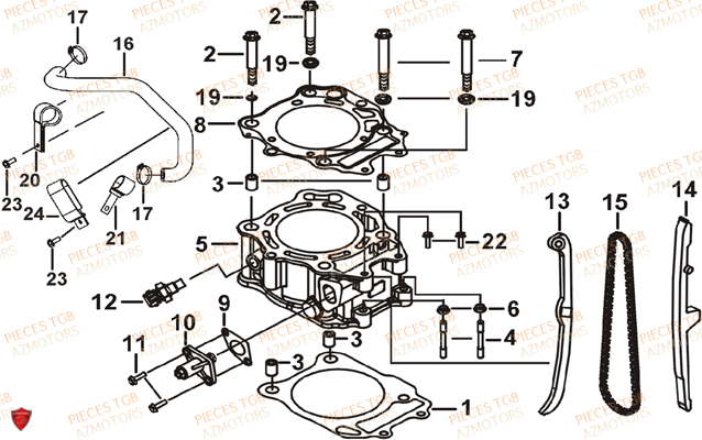 Cylindre TGB Pieces BLADE 525 SE_FI (2012 - 2014) (No Serie RFCFBFFGE...Type: FBG-HFE)