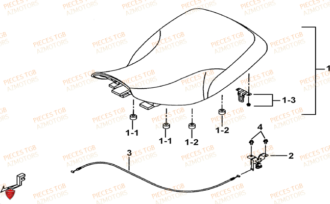 Selle TGB Pieces BLADE 525 SE_FI (2012 - 2014) (No Serie RFCFBFFGE...Type: FBG-HFE)