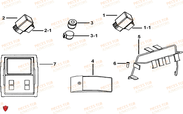 Supports TGB Pieces BLADE 525 SE_FI (2012 - 2014) (No Serie RFCFBFFGE...Type: FBG-HFE)