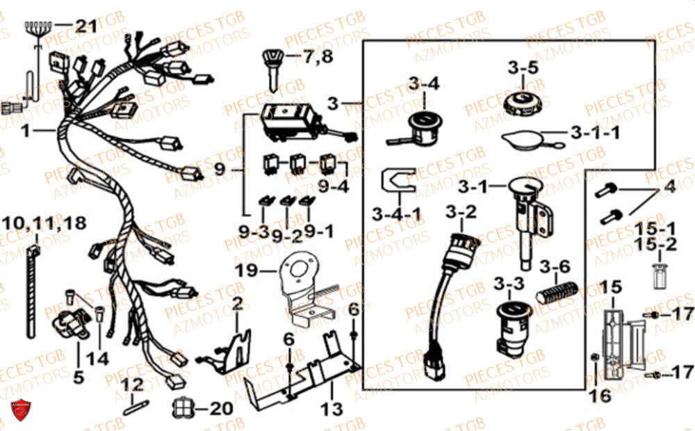 Equipement Electrique TGB Pieces TGB BLADE 550 FLX EPS