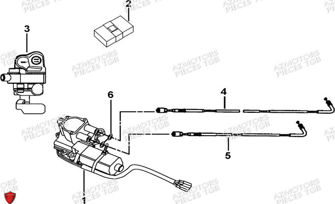 Moteur De Differentiel AZMOTORS Pieces TGB BLADE 550 LT EPS (No Serie RFCFLGFLE...Type FTG-HDLE)

