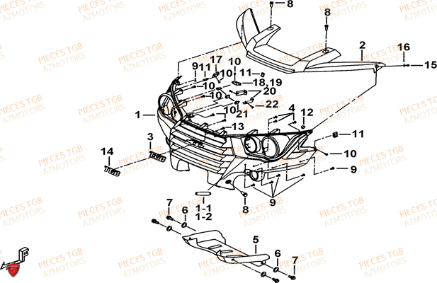 PARE CHOCS AZMOTORS BLADE 550 LT EPS