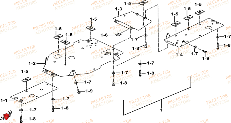 Protections (option) AZMOTORS Pieces TGB BLADE 550 LT EPS (No Serie RFCFLGFLE...Type FTG-HDLE)


