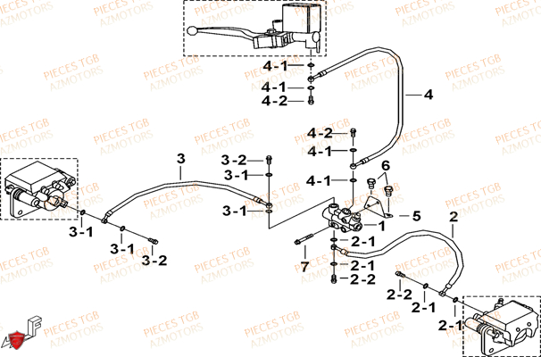 FREIN AVANT JUSQU AU No SERIE 017381 TGB BLADE 550 LT FI 4X4